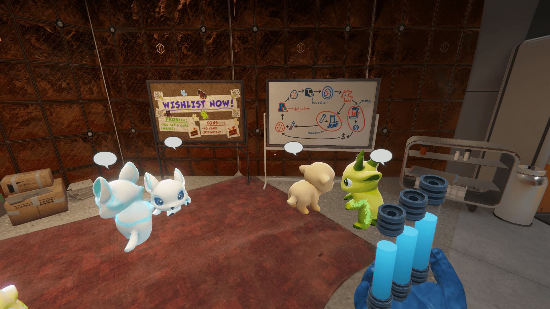 Full in-game screenshot of the Fulu roster and care station